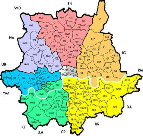 City of London postcodes .